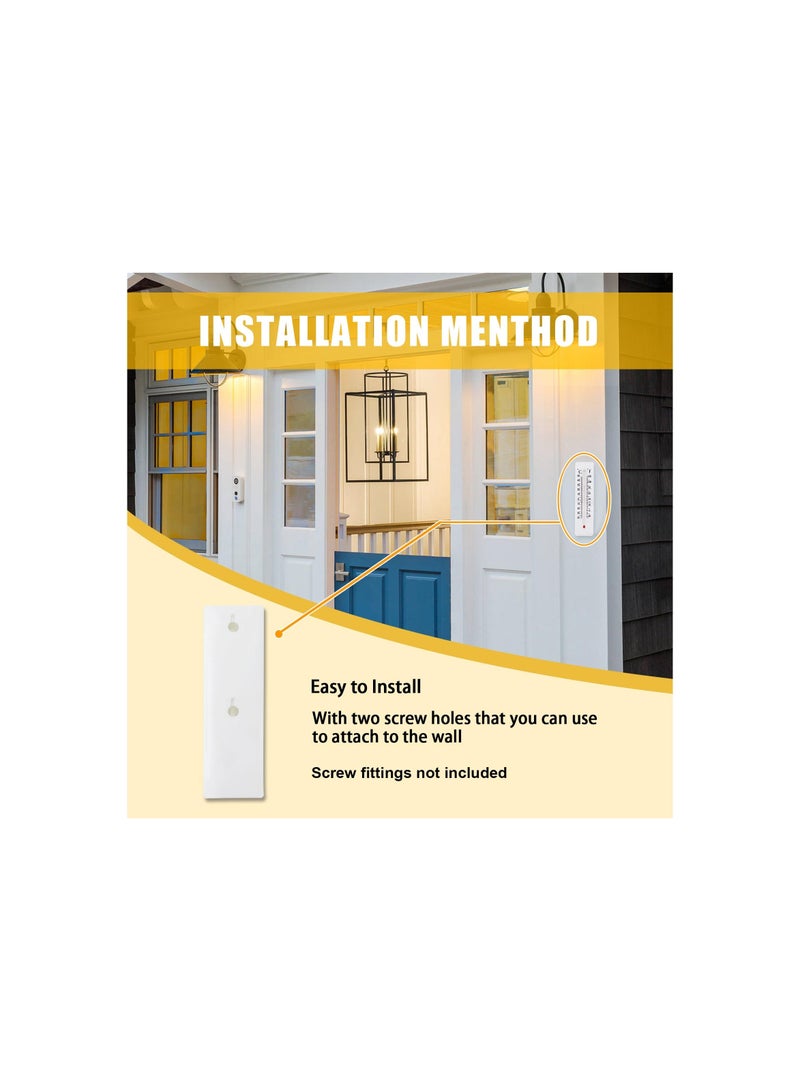 Key Cabinet Outdoor, Hide a Key, Thermometer Decorative Diversion Hidden Compartment Secret Storage, Hider Hiding Containers for Coins, Money and Key(2 Pack)