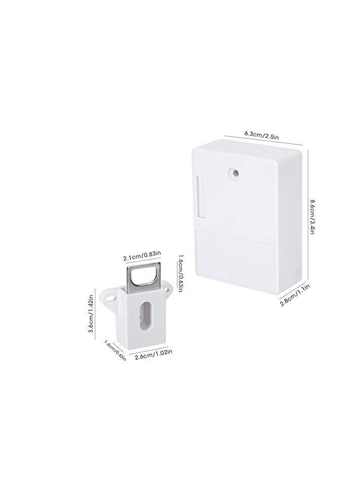 Smart Cabinet Lock, Electronic RFID Card Cabinet Lock, Hidden DIY RFID Lock Opening, for Wardrobe, Sauna, Libraries, Factories and Offices Locker (White)