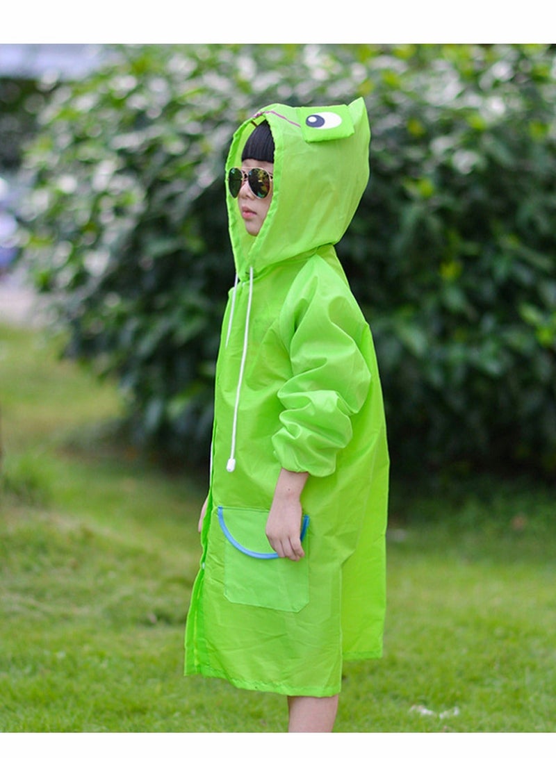 Children's raincoats, Cartoon Kids Rain Jacket, Boys Girls Hooded Rain Poncho Outdoors Kids Transparent Raincoat Student Rain Suit Waterproof Durable Windbreaker