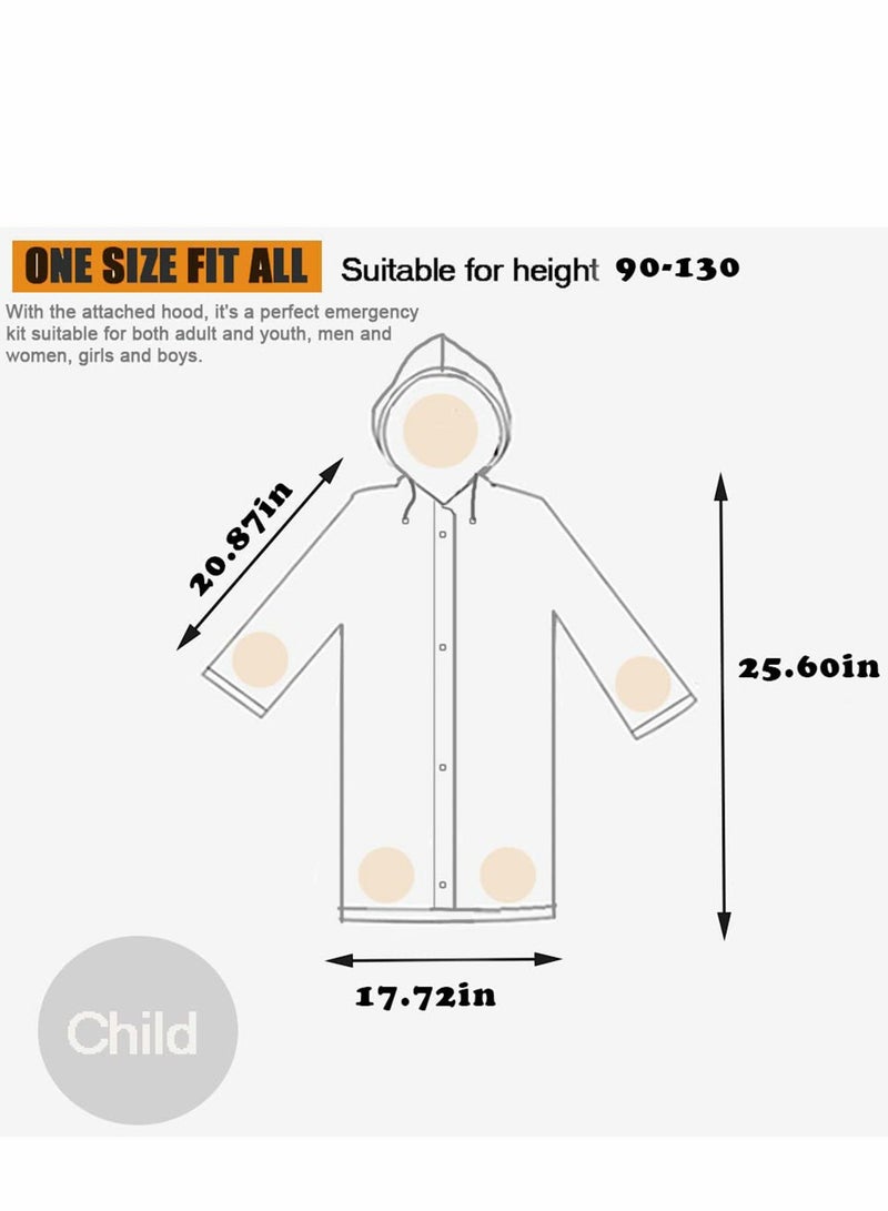 Children's raincoats, Cartoon Kids Rain Jacket, Boys Girls Hooded Rain Poncho Outdoors Kids Transparent Raincoat Student Rain Suit Waterproof Durable Windbreaker