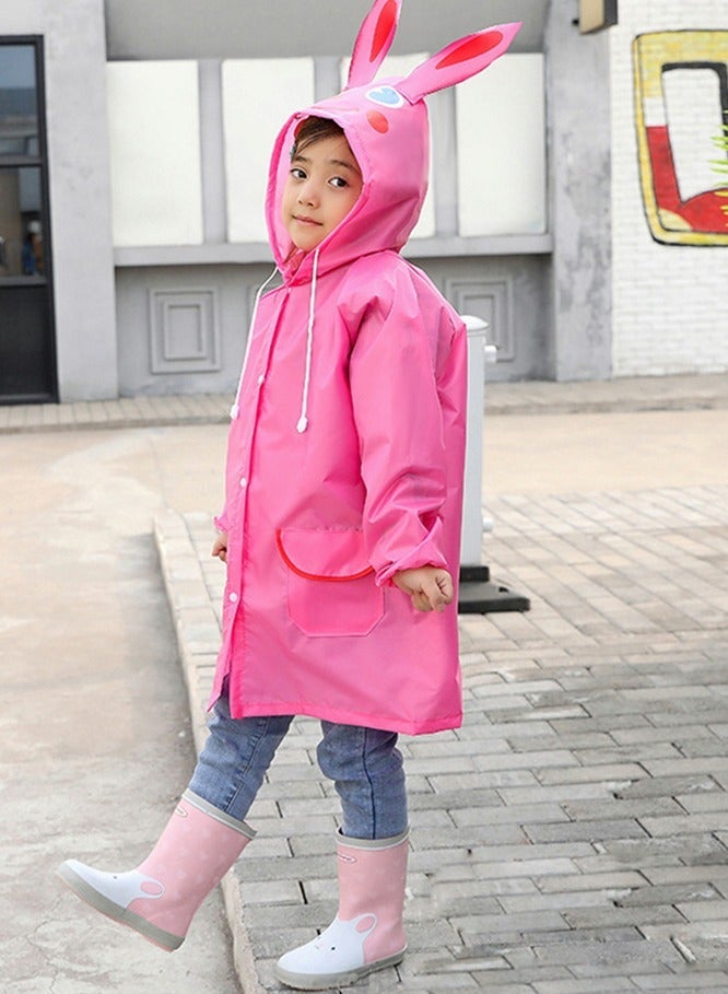 Children's raincoats, Cartoon Kids Rain Jacket, Boys Girls Hooded Rain Poncho Outdoors Kids Transparent Raincoat Student Rain Suit Waterproof Durable Windbreaker