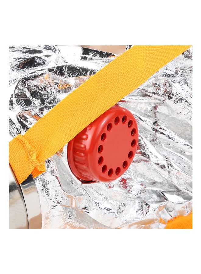 Fire Emergency Escape Smoke Mask Silver/Orange 22x11x14centimeter