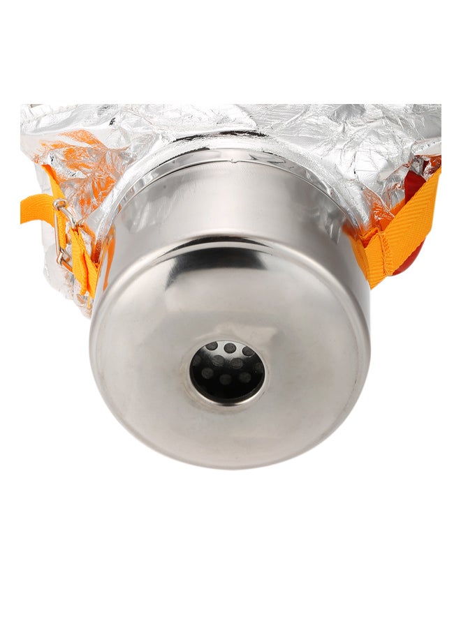 Fire Emergency Escape Smoke Mask Silver/Orange 22x11x14centimeter