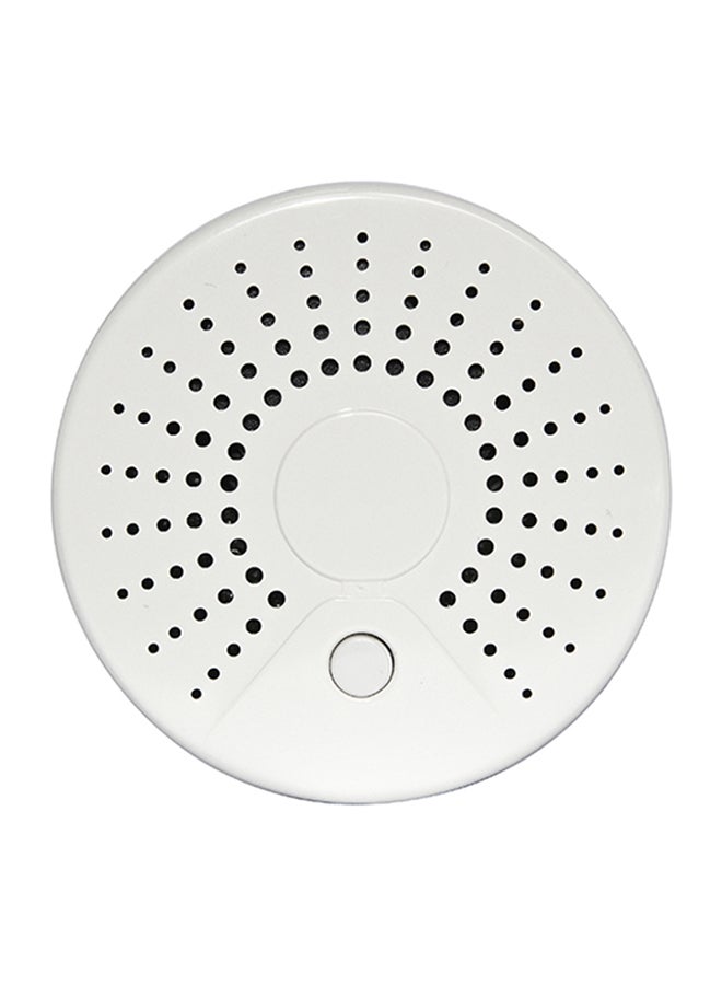 Smart Smoke Temperature Sensor Alarm White