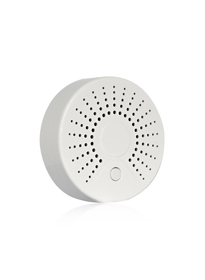 Smart Smoke Temperature Sensor Alarm White