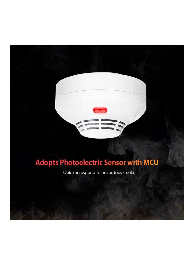 Smoke Detector and Fire Alarms Photoelectric Sensor White