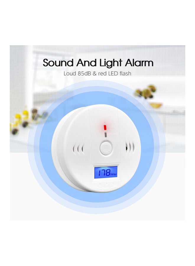 Carbon Monoxide and Alarm Sensor CO Detector White