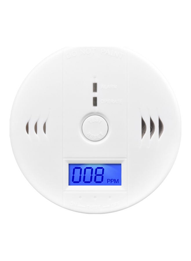 Carbon Monoxide and Alarm Sensor CO Detector White