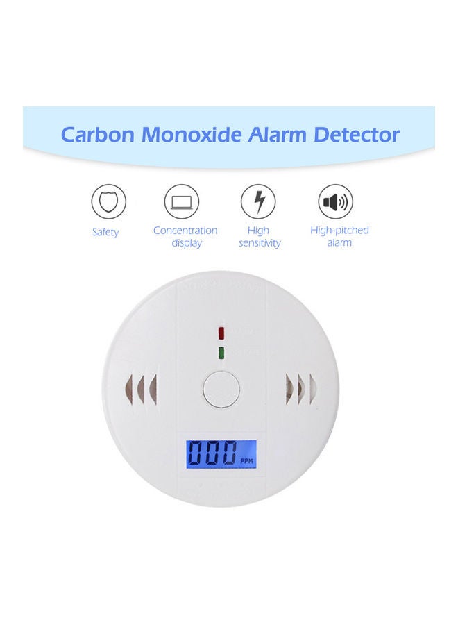 Carbon Monoxide and Alarm Sensor CO Detector White