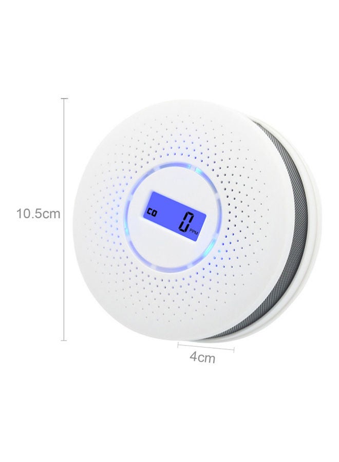 Carbon Dioxide Detector and Alarm with PPM Temperature Humidity White