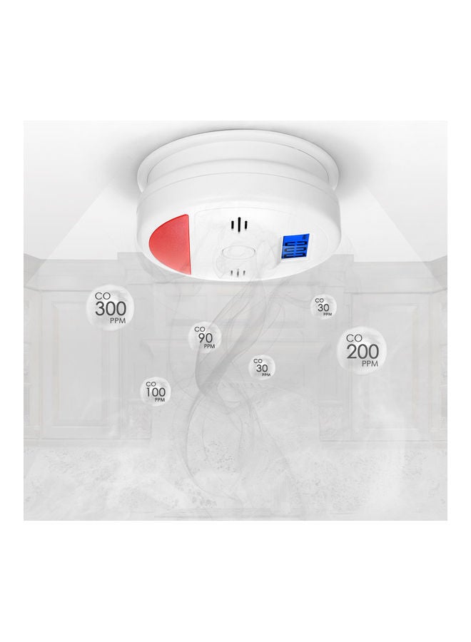 Carbon Monoxide and Alarm Sensor CO Detector White