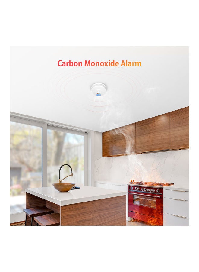 Carbon Monoxide and Alarm Sensor CO Detector White