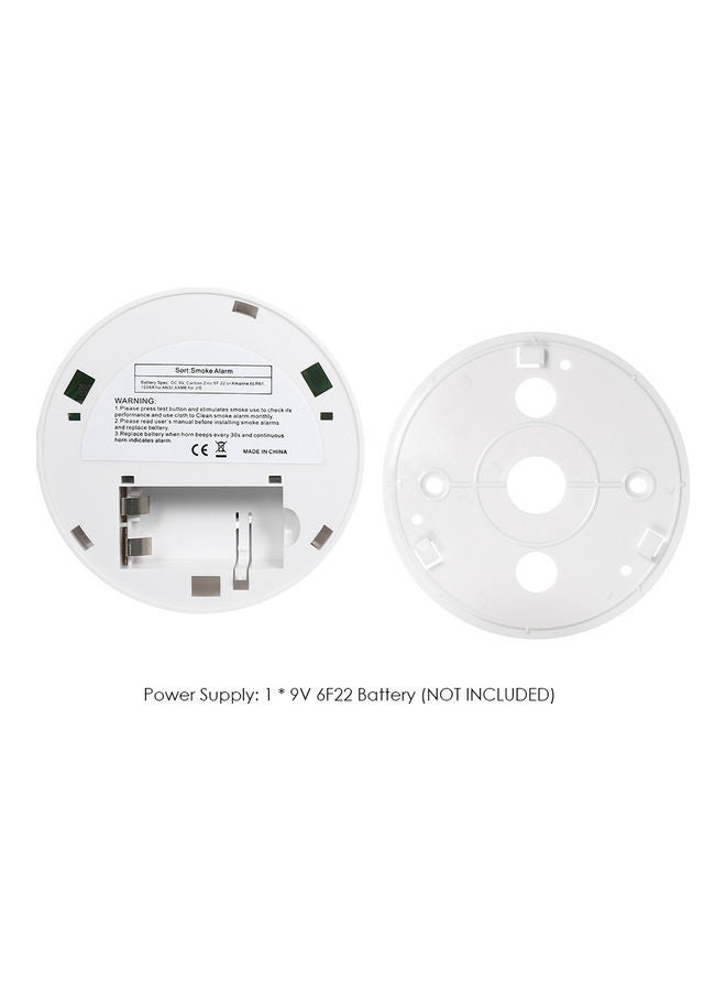 Smoke Detector and Fire Alarms Photoelectric Sensor White