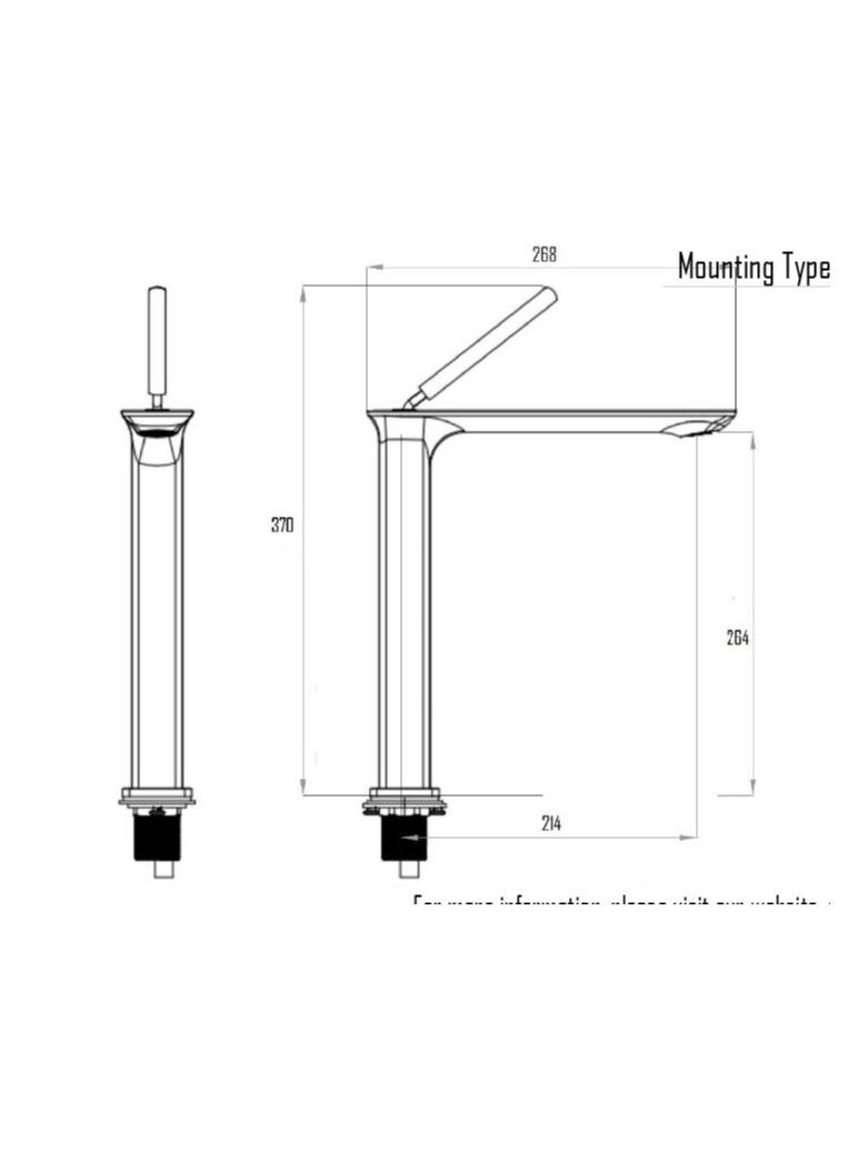 Nybro Tall Basin Mixer without Waste