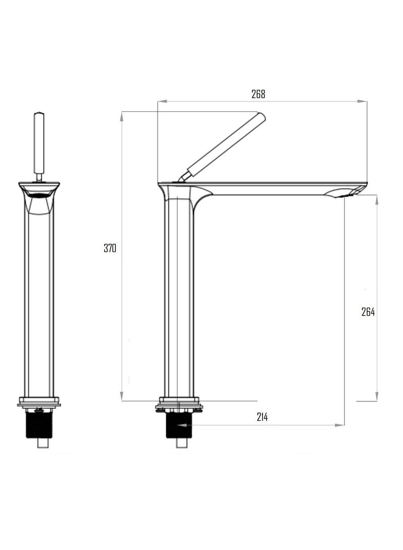 Nybro Tall Basin Mixer without Waste