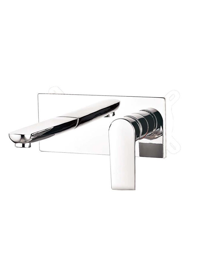 Jade Wall Mounted Basin Mixer Brass Single Handle Basin Mixer, Bath Faucet, Sink Mixer Wall Mounted For Bathroom, Toilets, Kitchen L 67 x W 29.5 x H 46.5 Cm Chrome