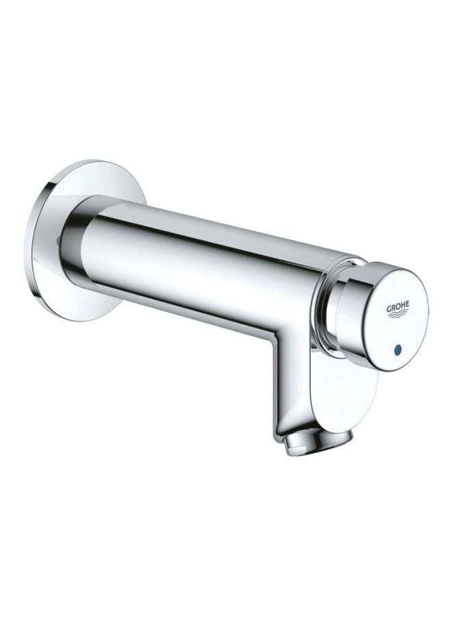 Cosmopolitan T Self-Closing Pillar Faucet Silver