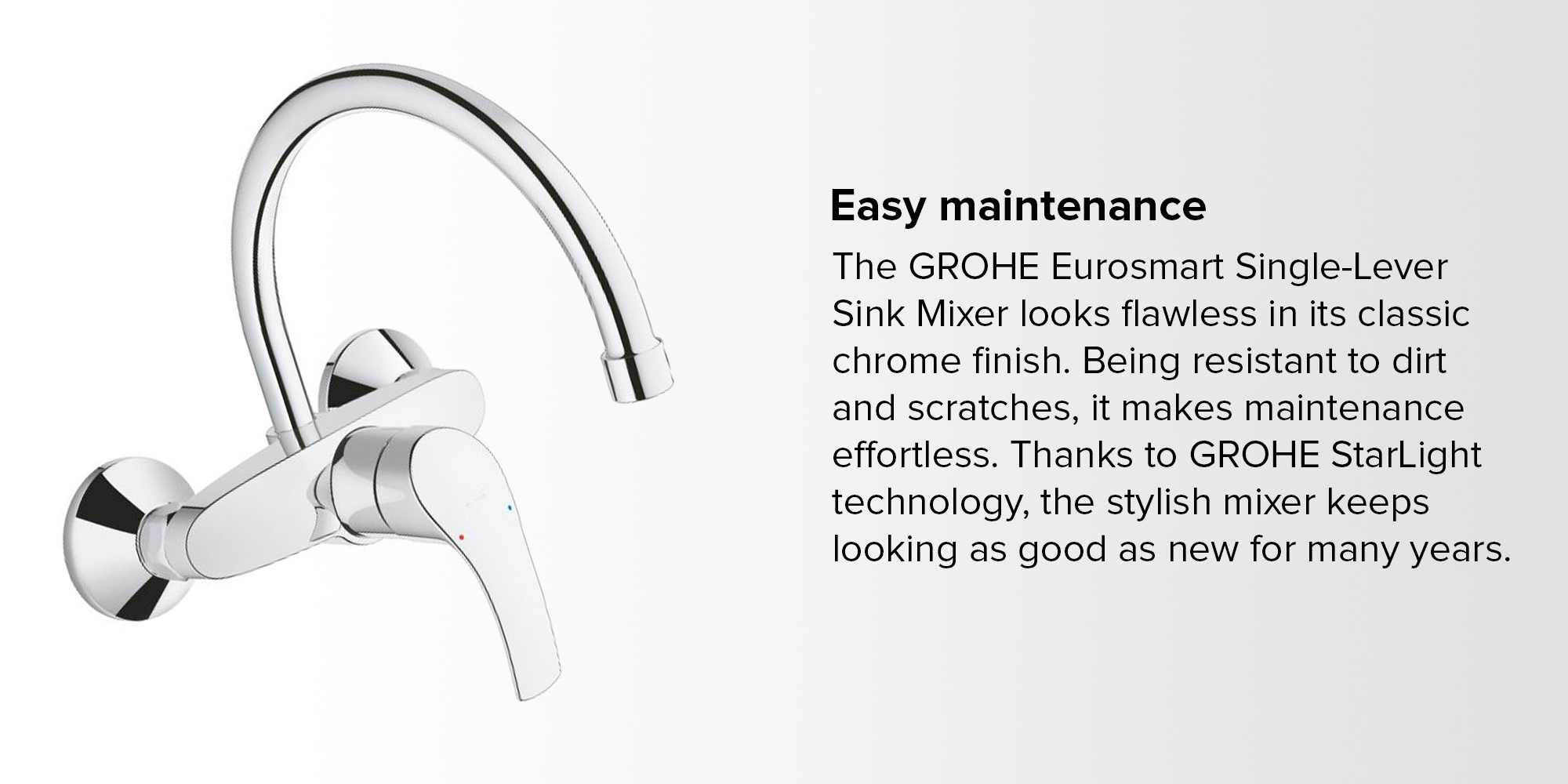 Eurosmart Single Lever Sink Faucet Chrome