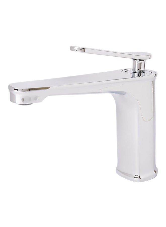 Top Lever Wash Basin Mixer Silver 50x180x150mm