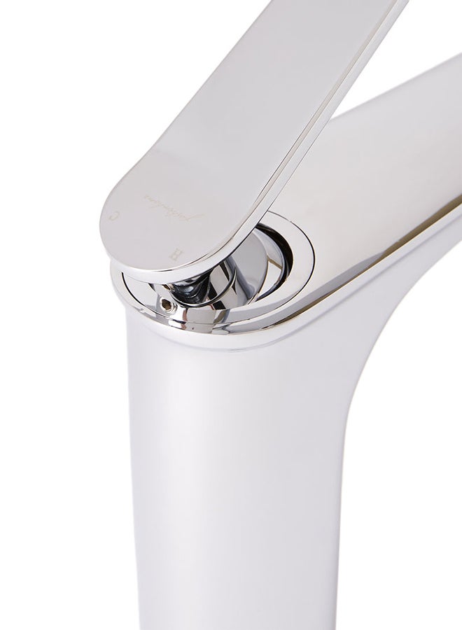 Top Lever Wash Basin Mixer Silver 50x180x150mm