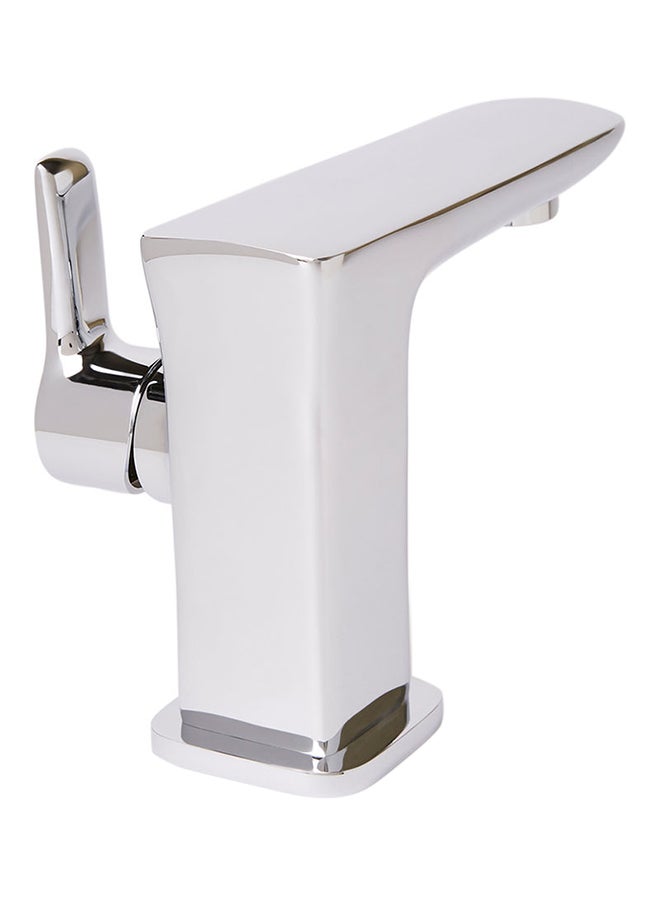 Side Rotating Lever Wash Basin Mixer Silver