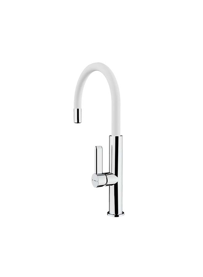 Fot 995 Single Lever Kitchen Tap With Aerator Integrated In Spout Chrome White