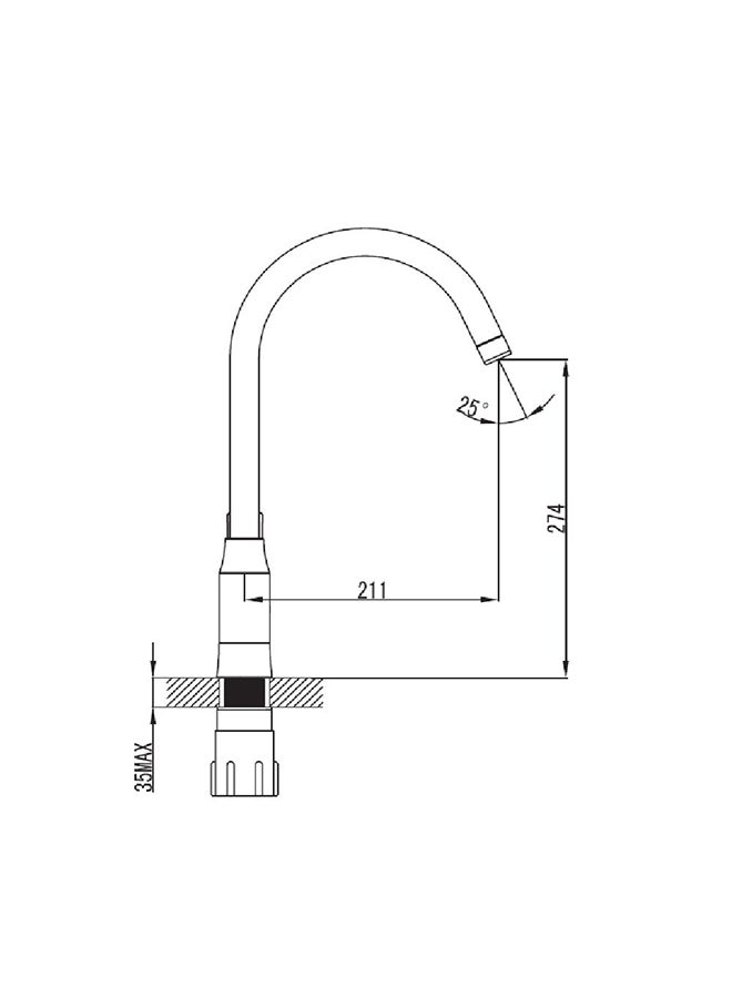 Charming Sink Mixer Single Handle Sink Mixer And Faucet For Bathroom Commercial Lavatories Toilet Kitchens L 52 x W 24 x H 7 cm