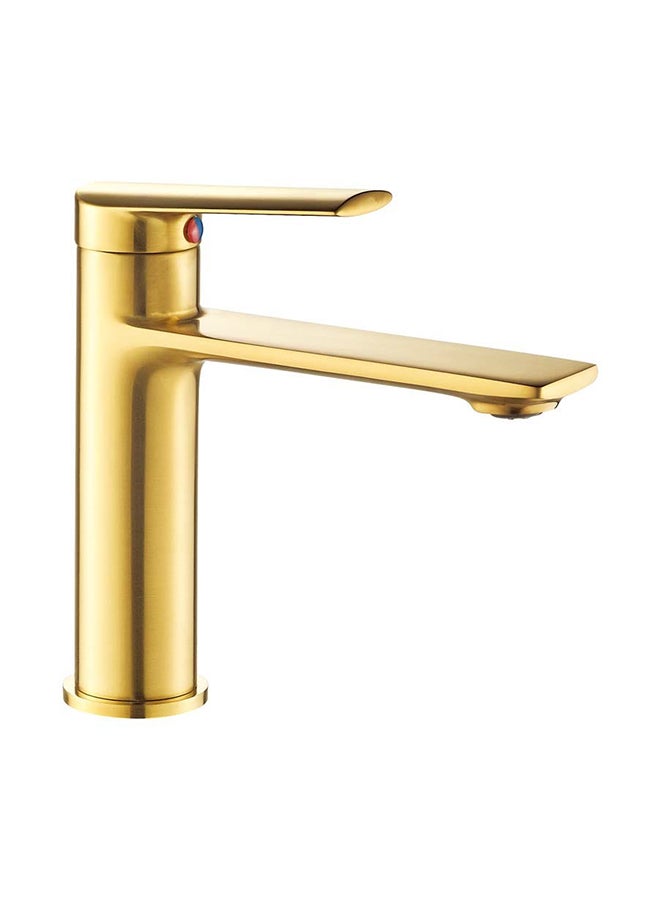 Melz Basin Mixer Matt Single Handle Basin Mixer Bath Faucet Sink Faucet For Bathroom Commercial Lavatories Kitchen L 20 x W 8 x H 34 cm Gold