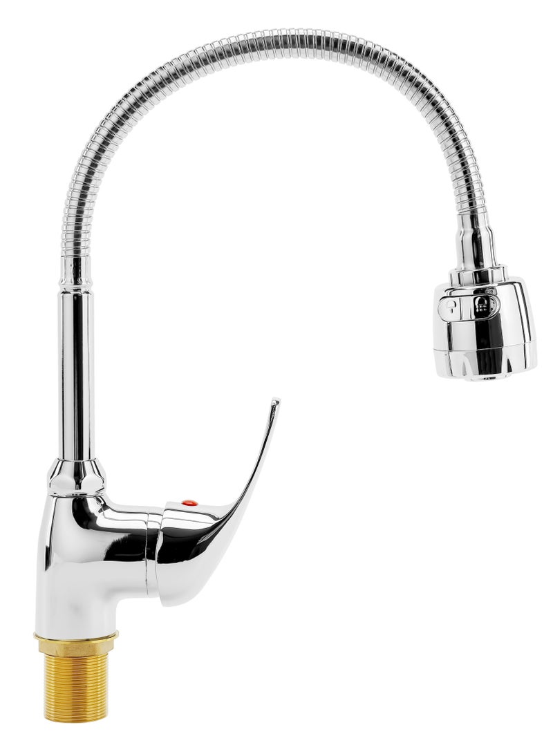 Single Lever Sink Mixer With Brass Deck Mounted Tap for Kitchen and Bathroom