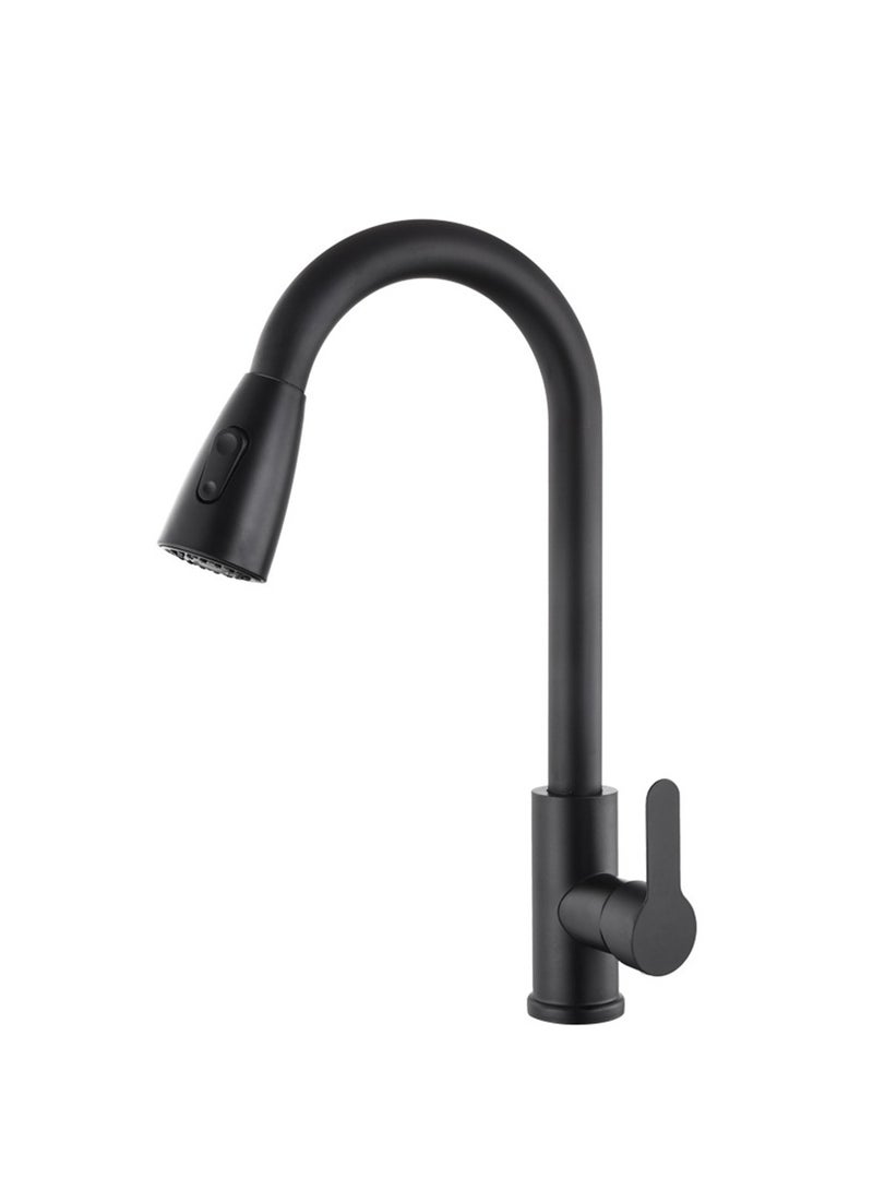 High Arc Kitchen Faucet with Pull Down Sprayer, Single Handle Kitchen Sink Faucet with Deck Plate, Stainless Steel Brushed Nickel Finish