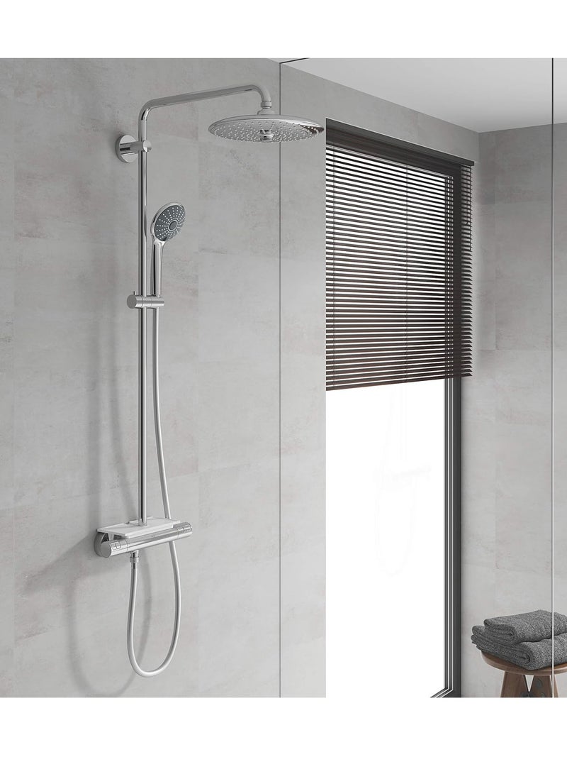 Vitalio Joy 260 Shower System With Thermostat For Wall Mounting Silver