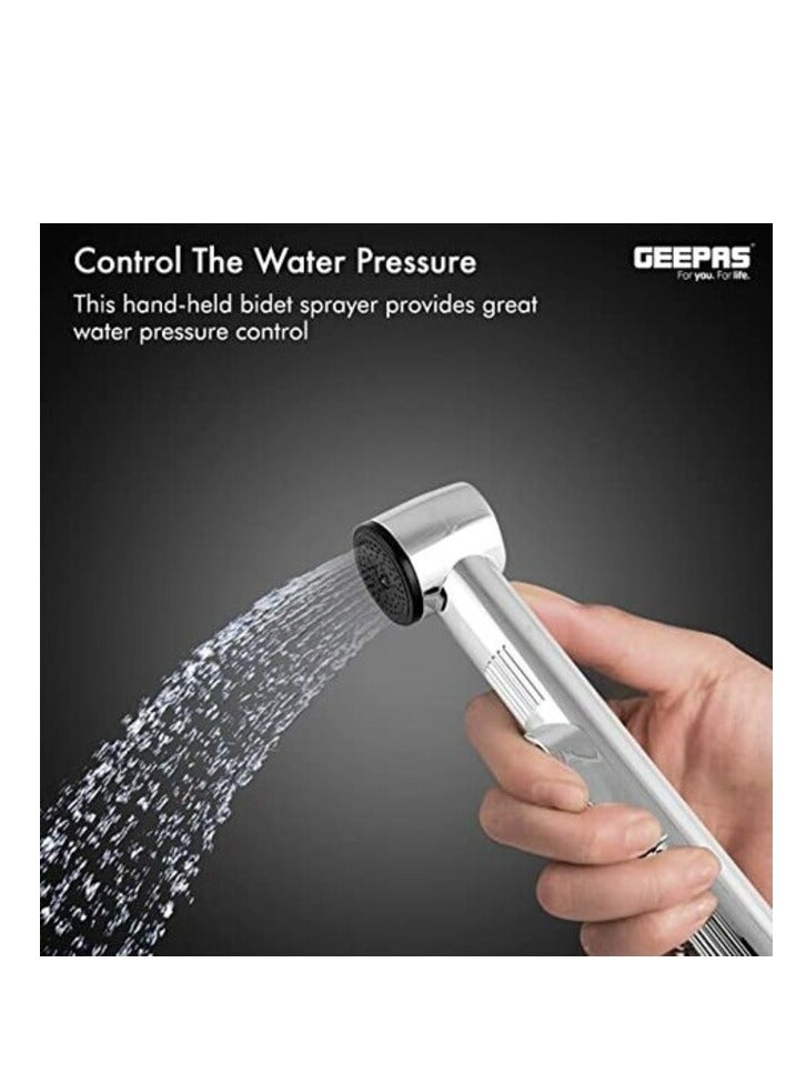 Geepas Gsw61069 Hand Held Toilet Bidet Sprayer, Silver