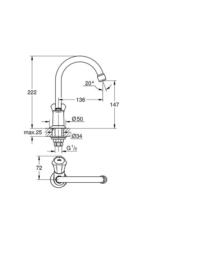 Costal L Long Basin Tap