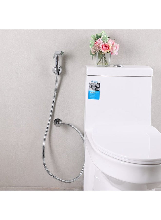 Danube Home Ideal Standard Ideal Spray Shattaf, Acrylic Shattaf, Handheld Bidet Sprayer For Toilets, Bathroom, Lavatory Chrome