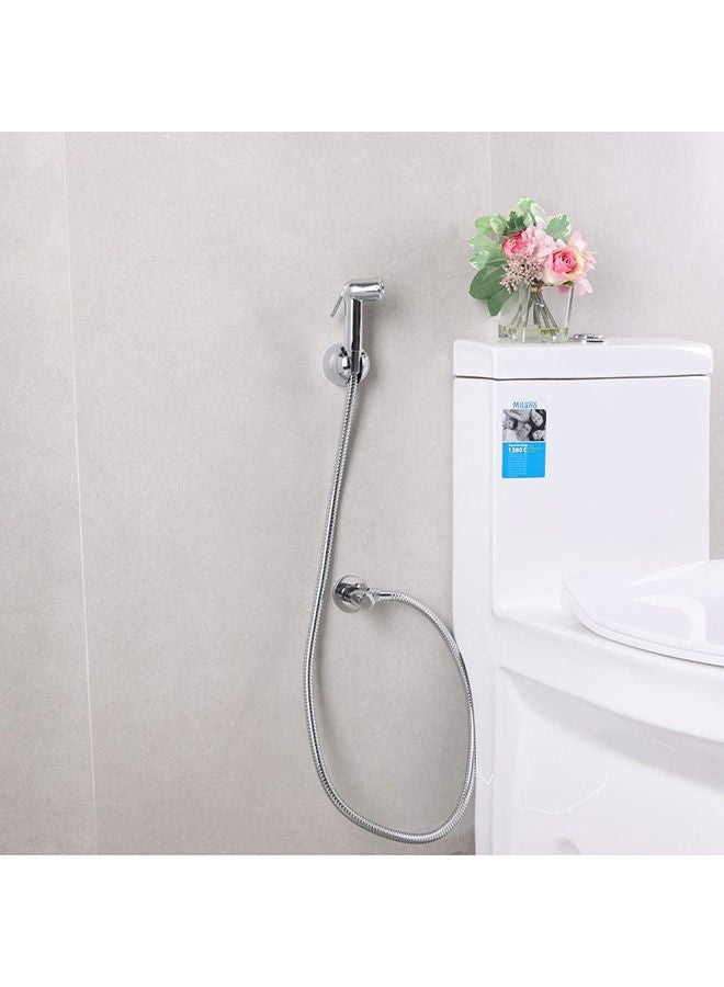 Danube Home Ideal Standard Ideal Spray Shattaf, Acrylic Shattaf, Handheld Bidet Sprayer For Toilets, Bathroom, Lavatory Chrome