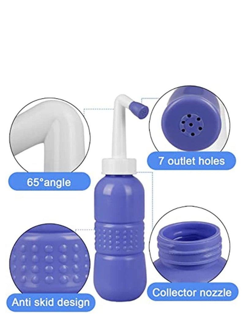 Travel Portable Bidet Personal Handheld Sprayer for Kids Washing Women Cleansing 450ML Capacity and Angled Nozzle Spray