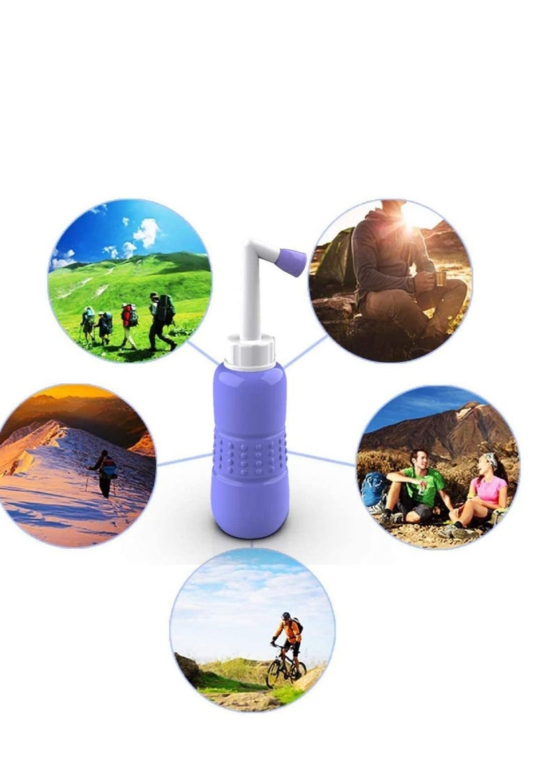 Travel Portable Bidet Personal Handheld Sprayer for Kids Washing Women Cleansing 450ML Capacity and Angled Nozzle Spray