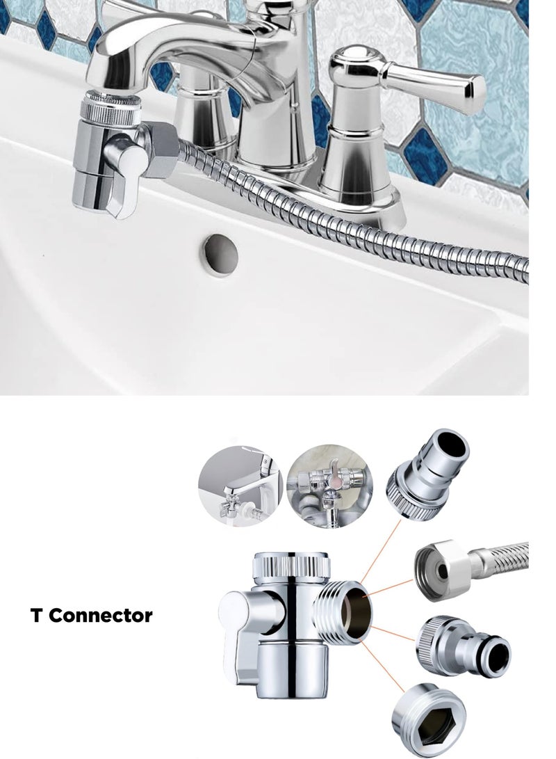 Portable Travel Shattaf / bidet kit. Toilet shattaf Handshower with Filter and 3 meter Hose