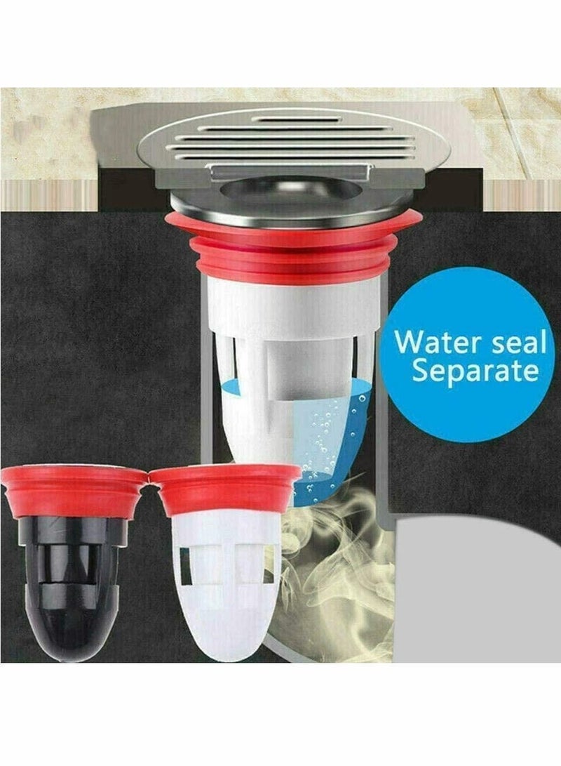 Anti Odor Floor Drain Rubber Shower Waste Water Drainer No Filter Deodorant Clogging Backflow Preventer Sewer Core For Bathroom Kitchen White 4