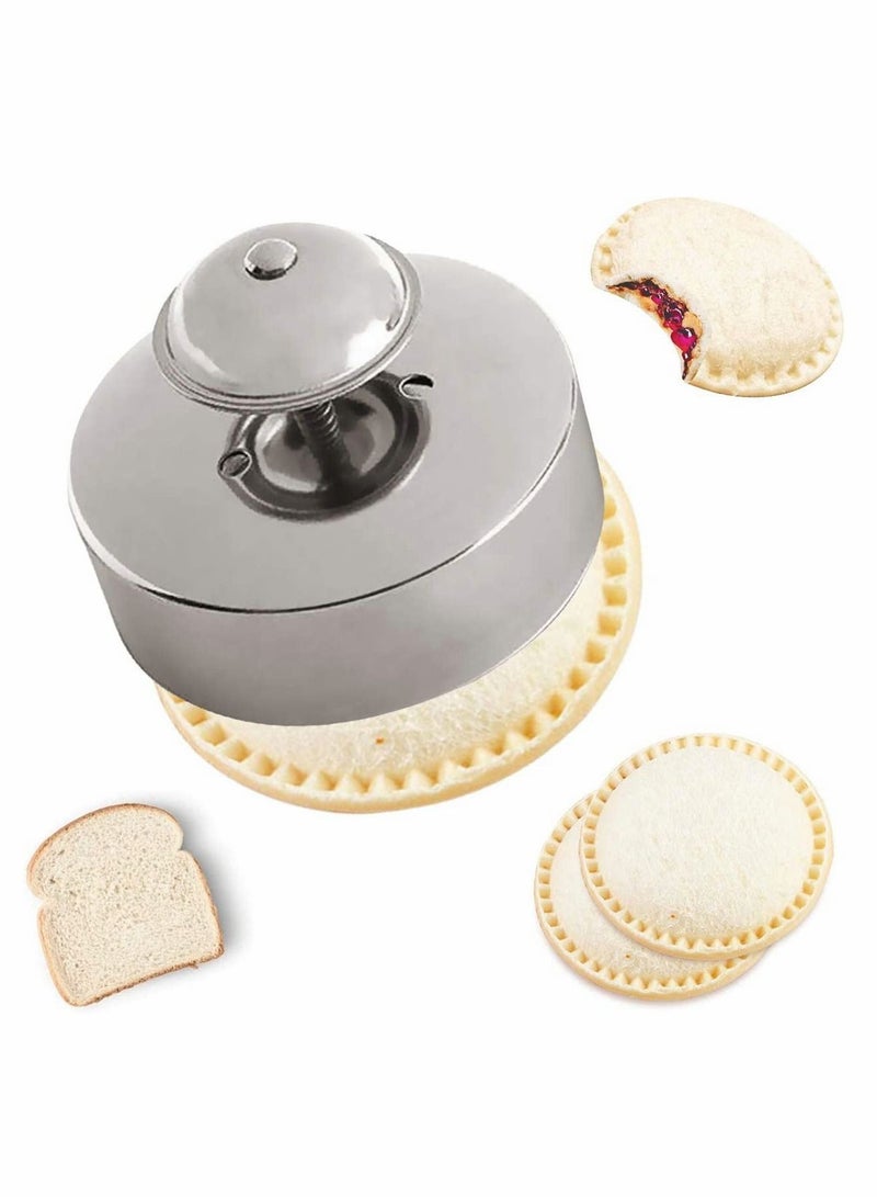 Sandwich Cutter and Sealer, 3.54 Inch Stainless Steel Round