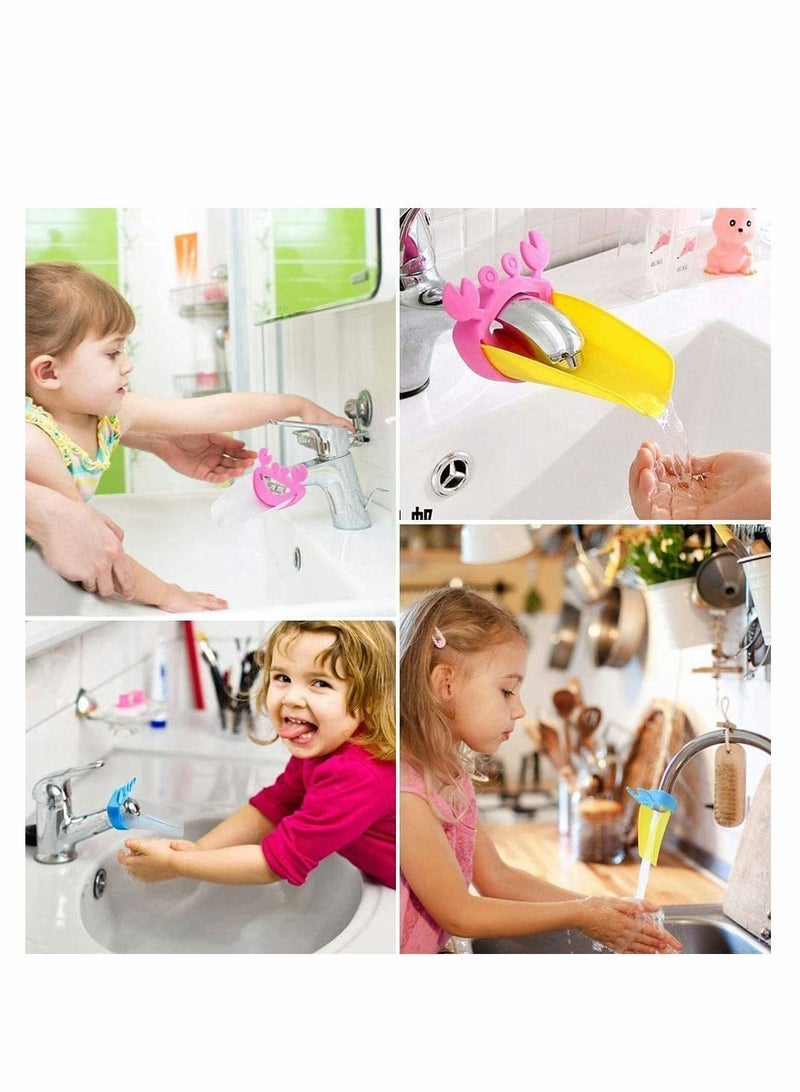 Faucet Extender 4 Pcs Sink Handle Extender, Safe Extension Attachment and Excellent Washing Hands Solution for Toddlers, Children, Kids, Babies