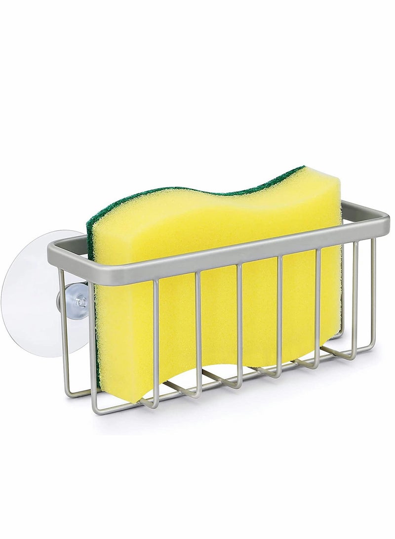 Sink Rag Holder, Kitchen Caddy Organizer Sponge Holders 3-in-1 Adhesive Brush Scrub Dishcloth Rack Hanger Storage Stainless Steel No Drilling Rust Proof