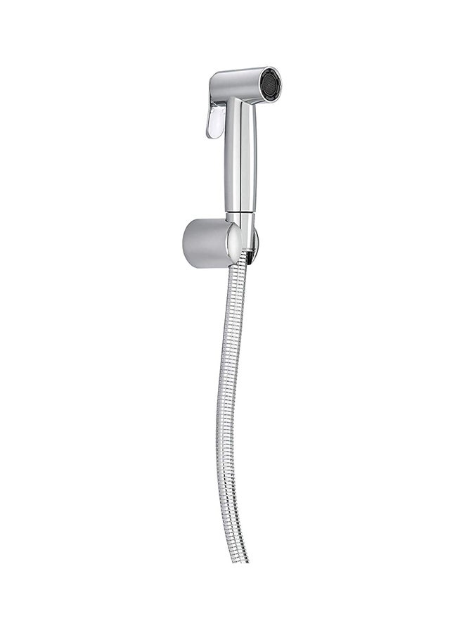 Toilet Spray Shattaf With Flexible Hose And Holder Silver