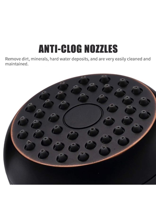 Adjustable Swivel Shower Head Black 11 x 7.5 x 7.5centigram