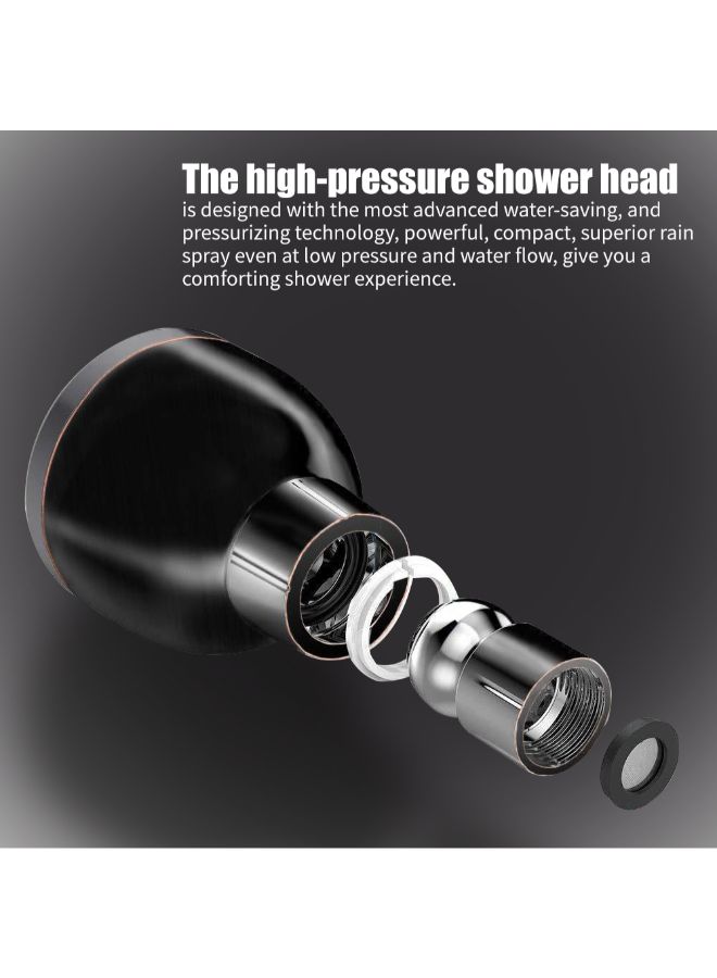 Adjustable Swivel Shower Head Black 11 x 7.5 x 7.5centigram