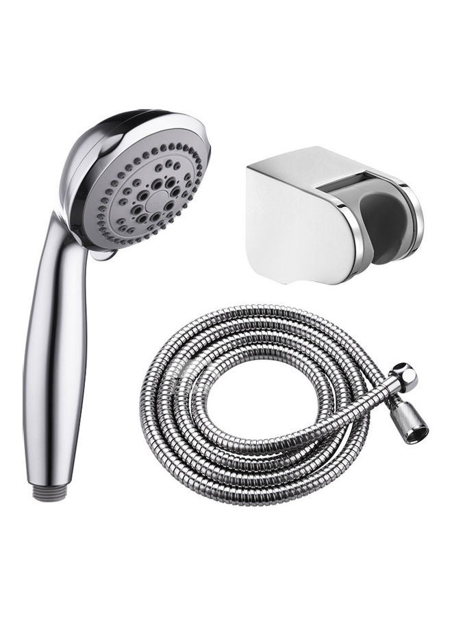 Shattaf Handshower With Hose And Holder Silver