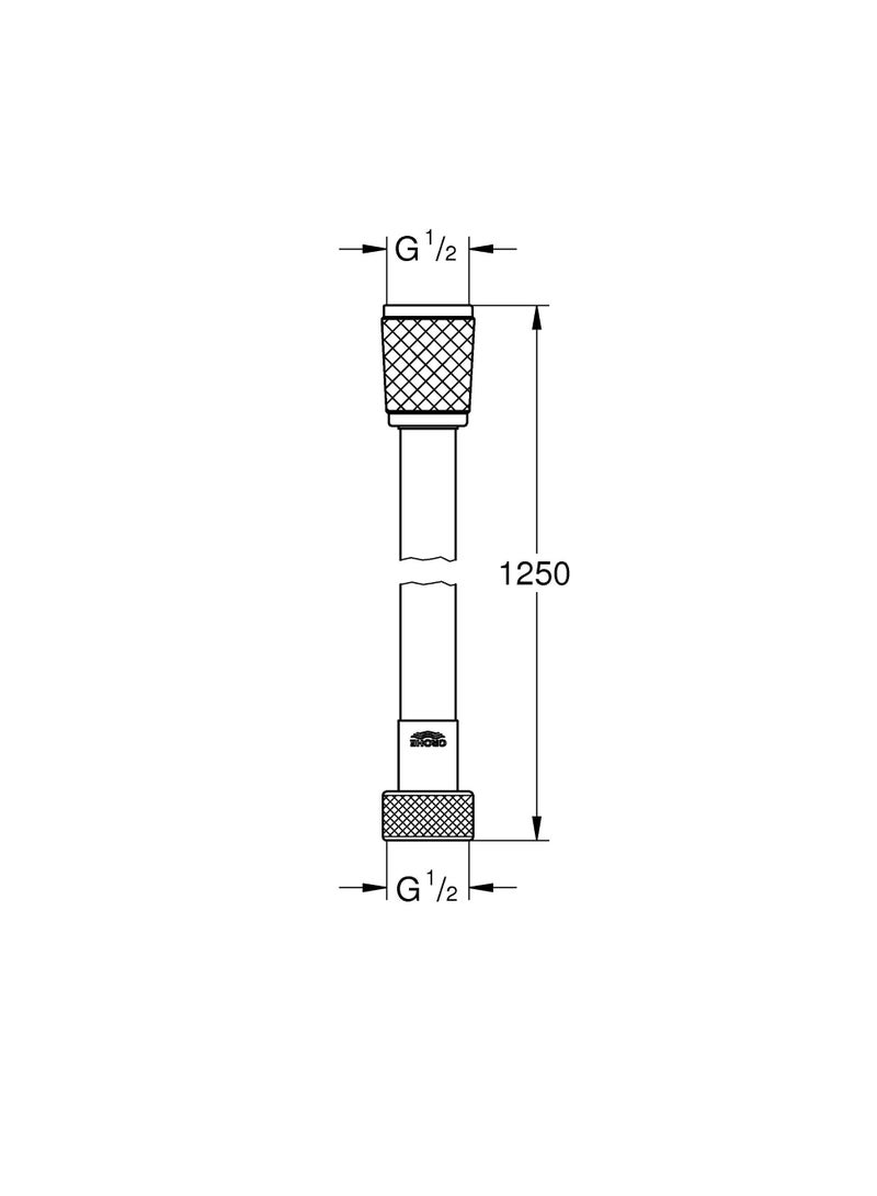 GROHE Bathroom Fixtures, Shower Hose with heat resistance- Relexaflex Collection, 28150001