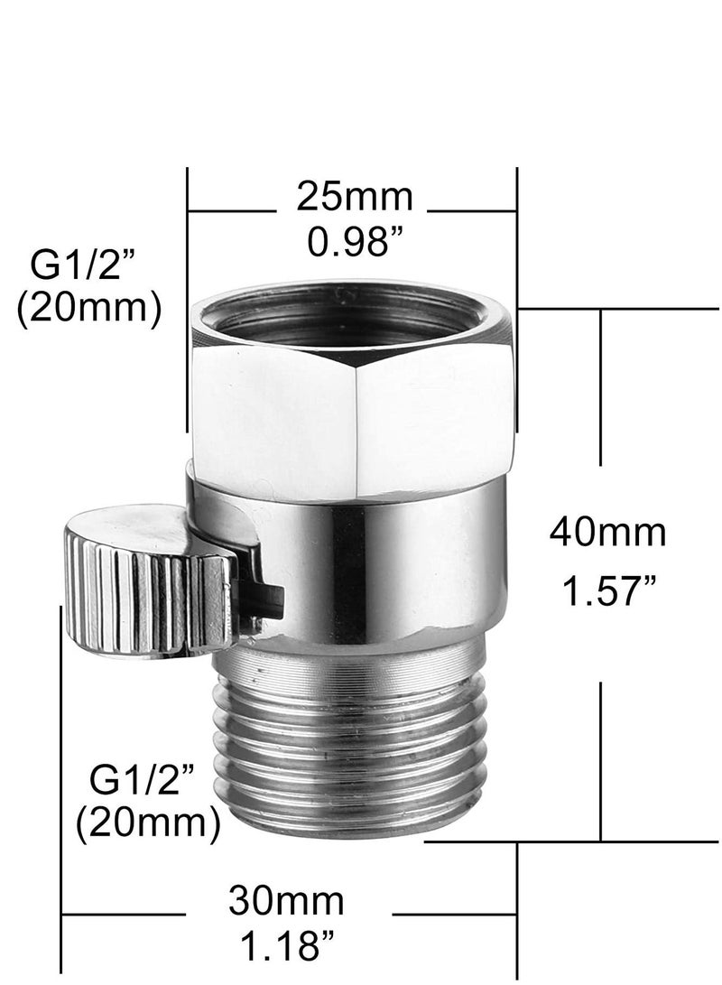 Shower On Off Valve Brass Shower Head Hose Adapter Faucet Diverter Compression Shut Off Valve 1/2, KES Shower Shut Off Valve