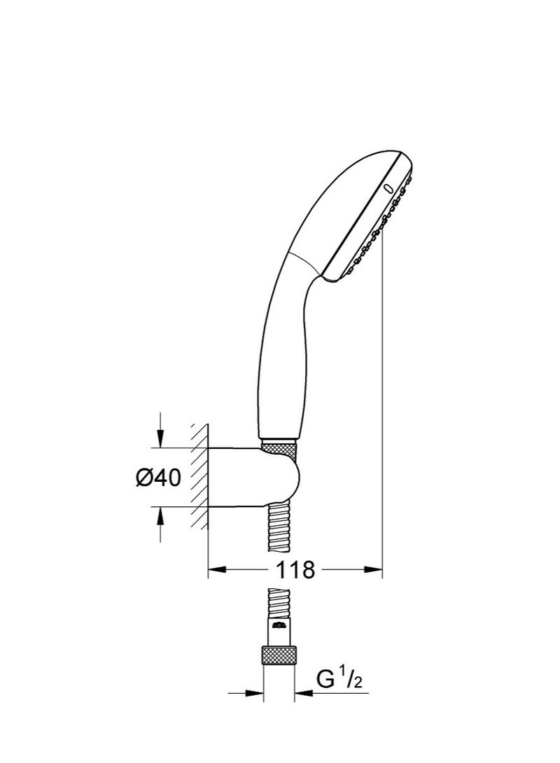 TEMPESTA 100 WALL HOLDER SET 2 SPRAYS