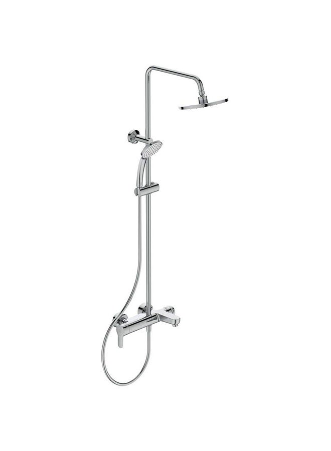 Danube Home Ideal Standard Cerafine Rain Shower, Stainless Steel Complete Shower Set, Rain Shower, Shower Column, Handheld Shower Head With Slide Bar Chrome